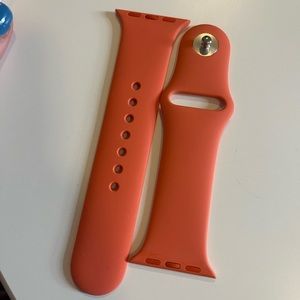 Apple Watch band. Rubber. Orange/pink